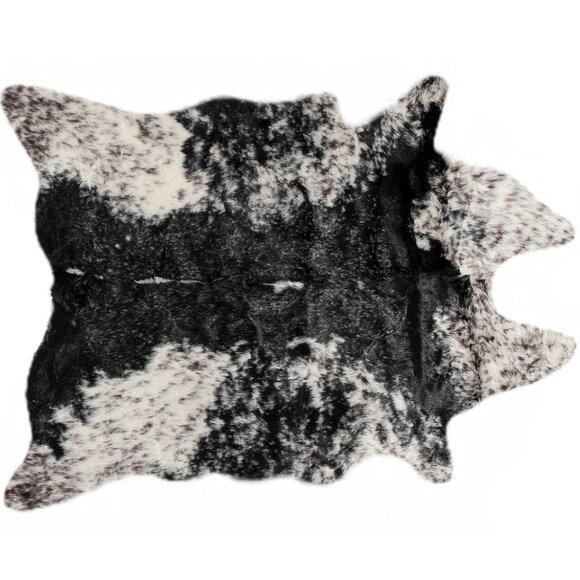 Luxe Home Decor Classic Faux Hide Rug | 1-Piece | Edinburgh s&p black/white - Picture 2 of 4